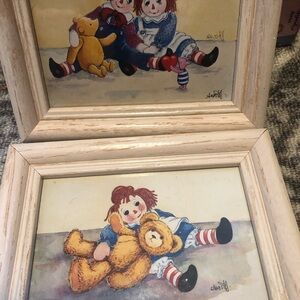Charming Vintage Doll Wall Art Set